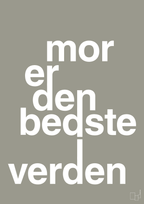 plakat: mor er den bedste i verden - battleship gray-Familie-A1two3