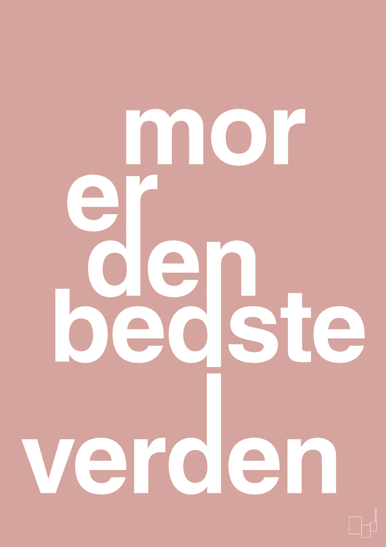 plakat: mor er den bedste i verden - bubble shell-Familie-A1two3