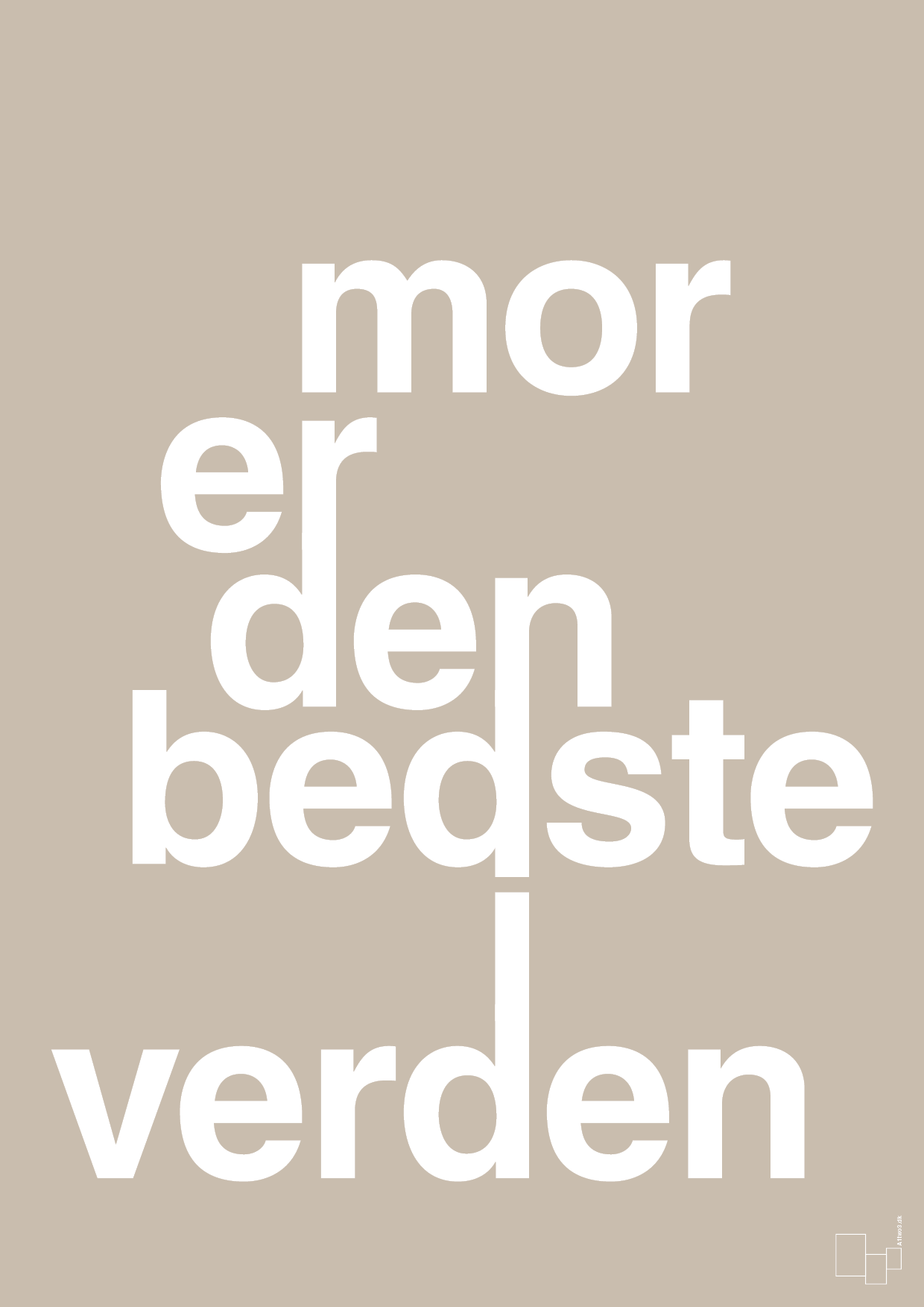 plakat: mor er den bedste i verden - creamy mushroom-Familie-A1two3
