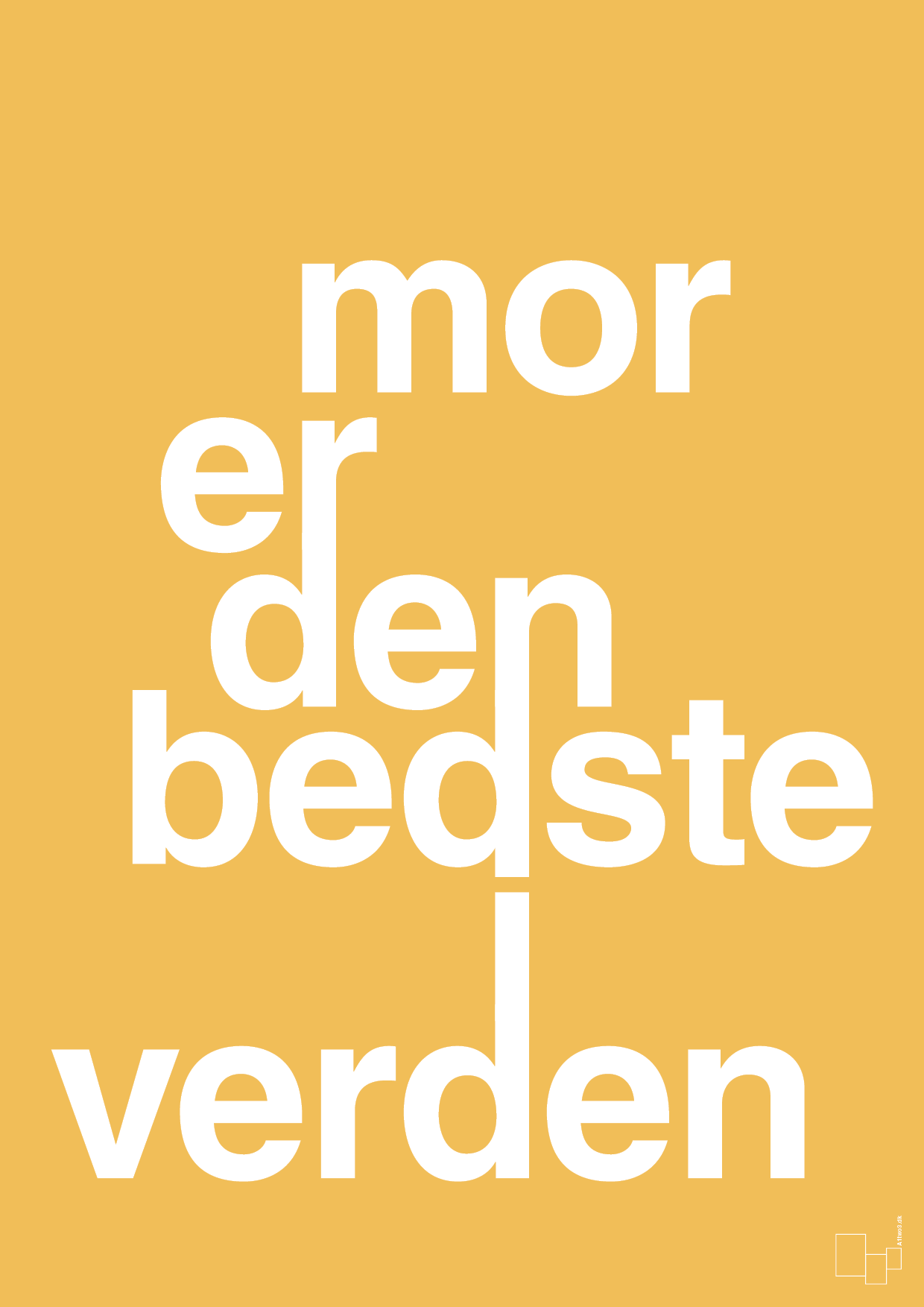 plakat: mor er den bedste i verden - honeycomb-Familie-A1two3