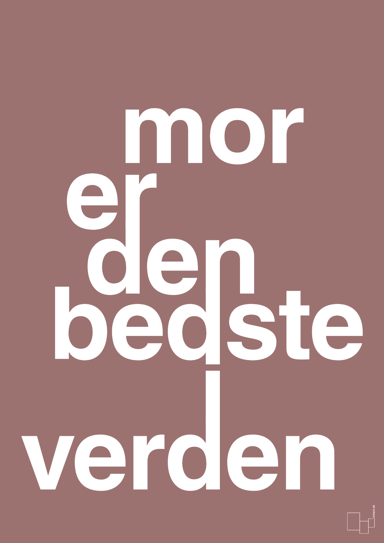 plakat: mor er den bedste i verden - plum-Familie-A1two3