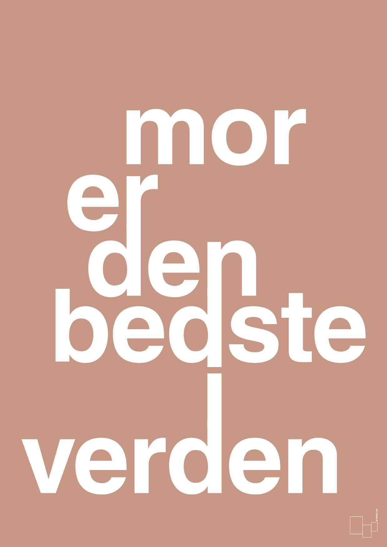 plakat: mor er den bedste i verden - powder-Familie-A1two3
