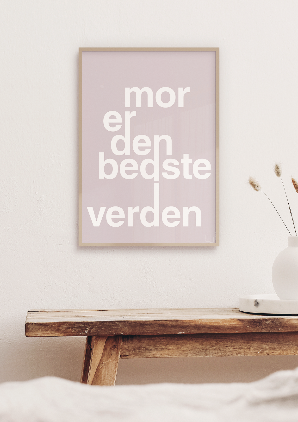 plakat: mor er den bedste i verden - battleship gray-Familie-A1two3