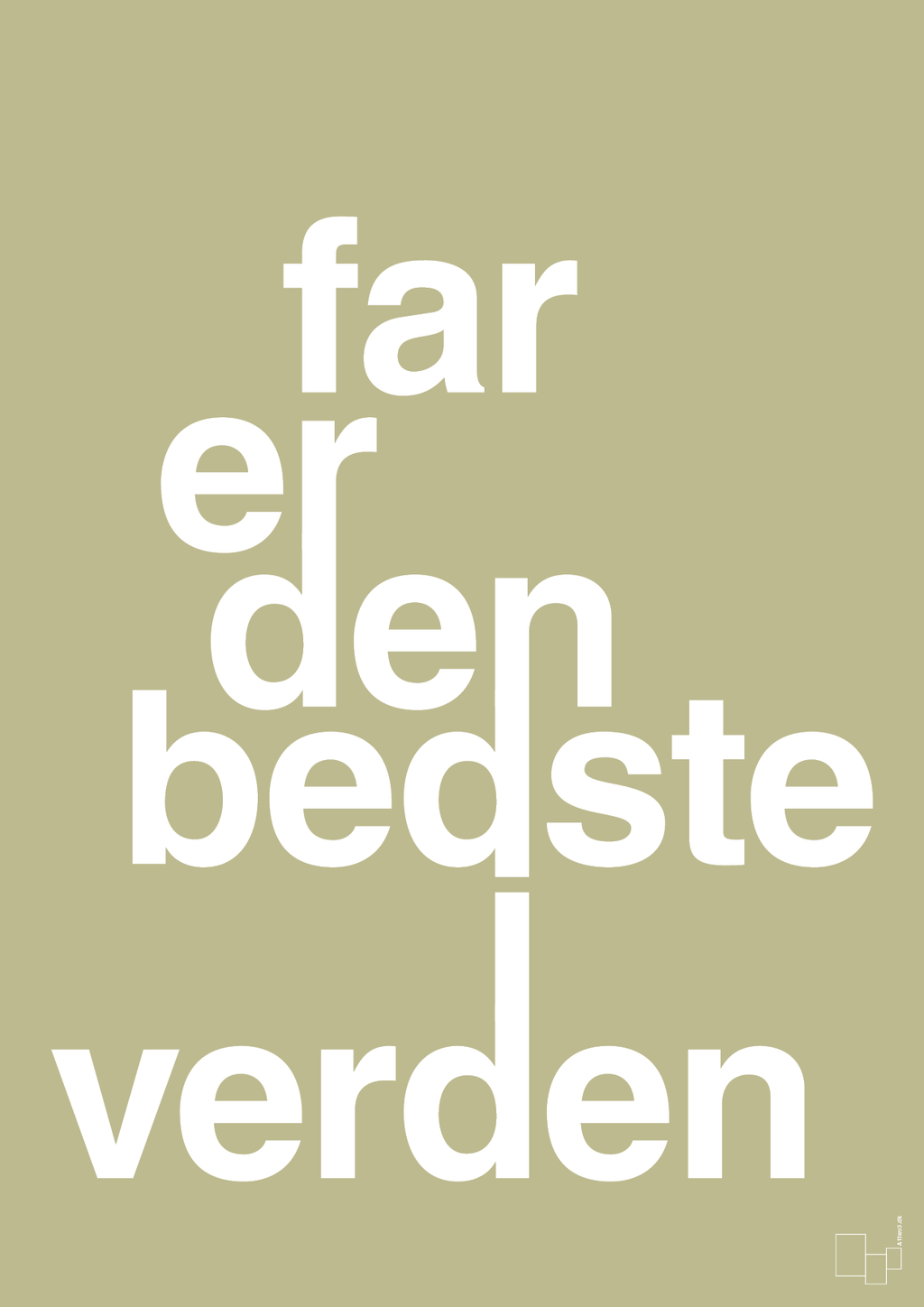 plakat: far er den bedste i verden - back to nature-Familie-A1two3