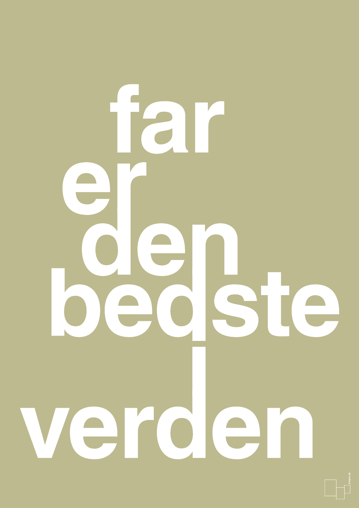 plakat: far er den bedste i verden - back to nature-Familie-A1two3