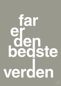 plakat: far er den bedste i verden - battleship gray-Familie-A1two3