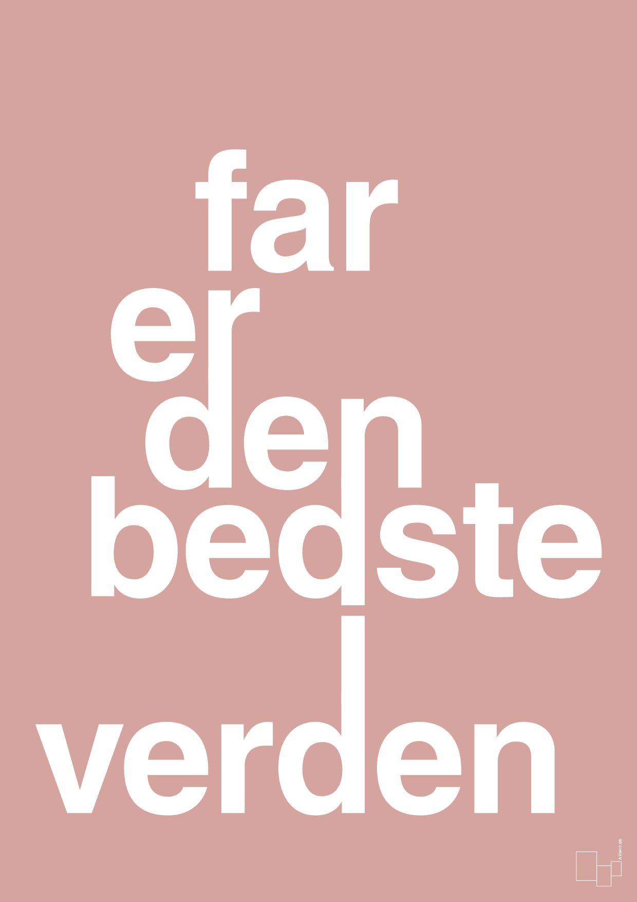 plakat: far er den bedste i verden - bubble shell-Familie-A1two3