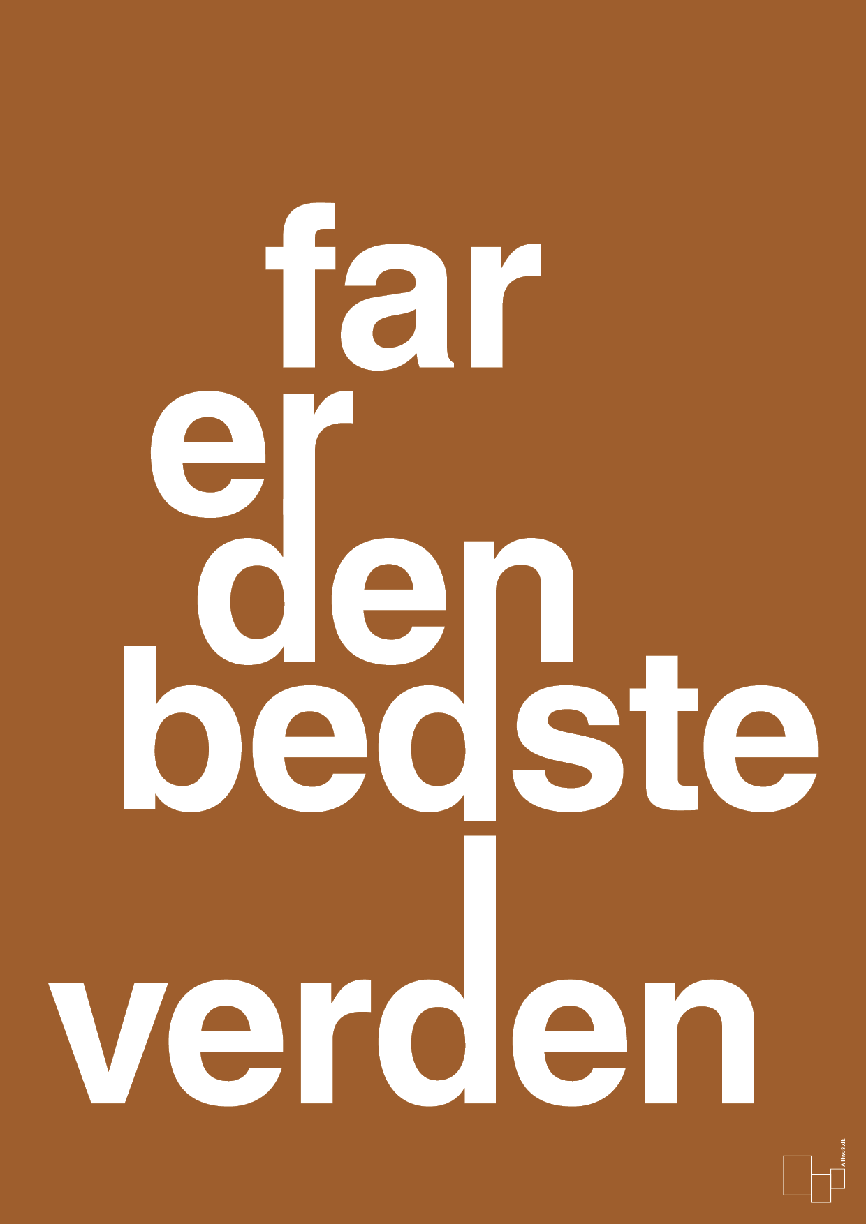 plakat: far er den bedste i verden - cognac-Familie-A1two3