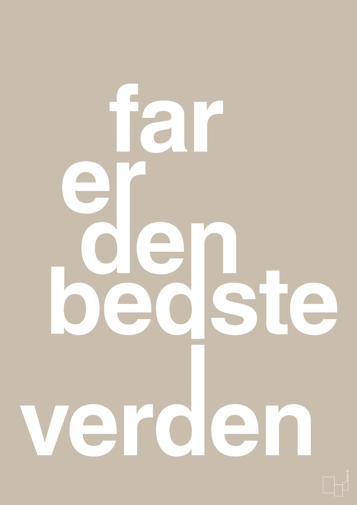 plakat: far er den bedste i verden - creamy mushroom-Familie-A1two3
