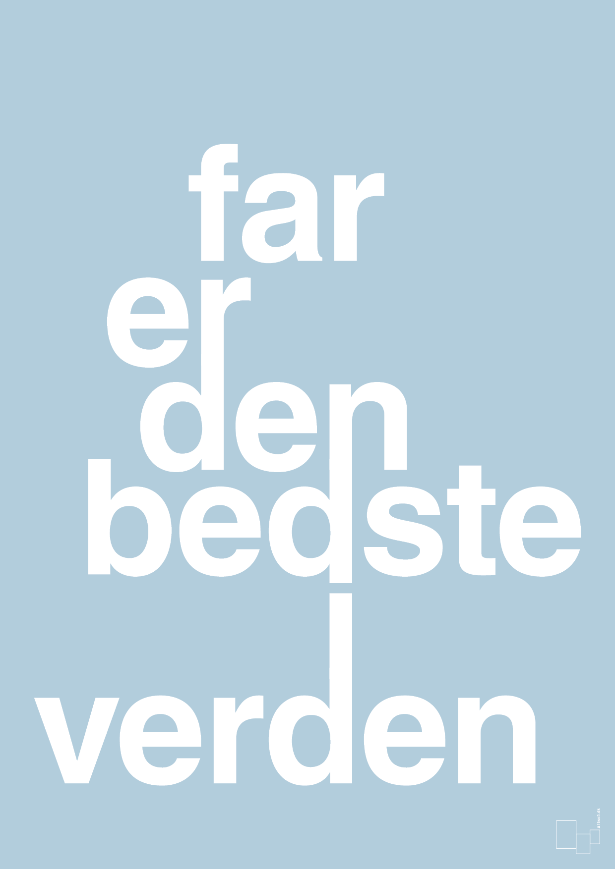 plakat: far er den bedste i verden - heavenly blue-Familie-A1two3