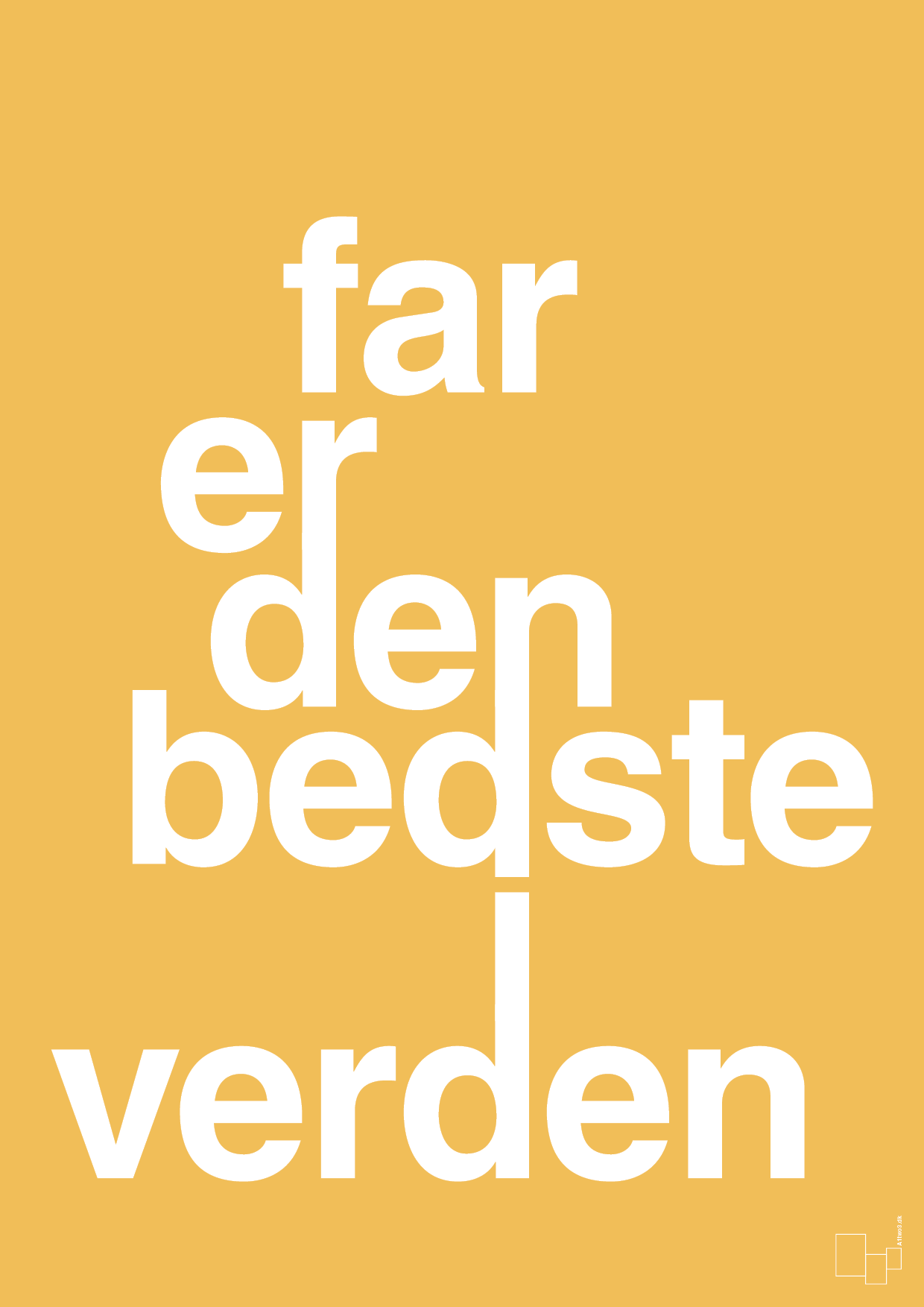 plakat: far er den bedste i verden - honeycomb-Familie-A1two3