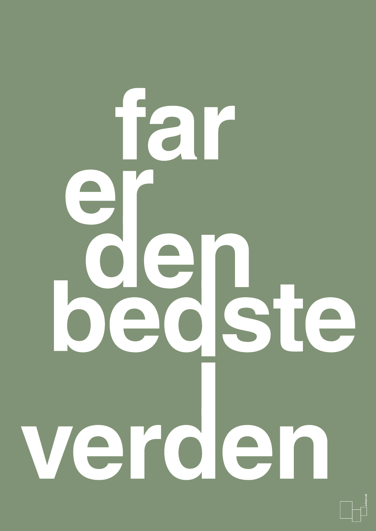 plakat: far er den bedste i verden - jade-Familie-A1two3