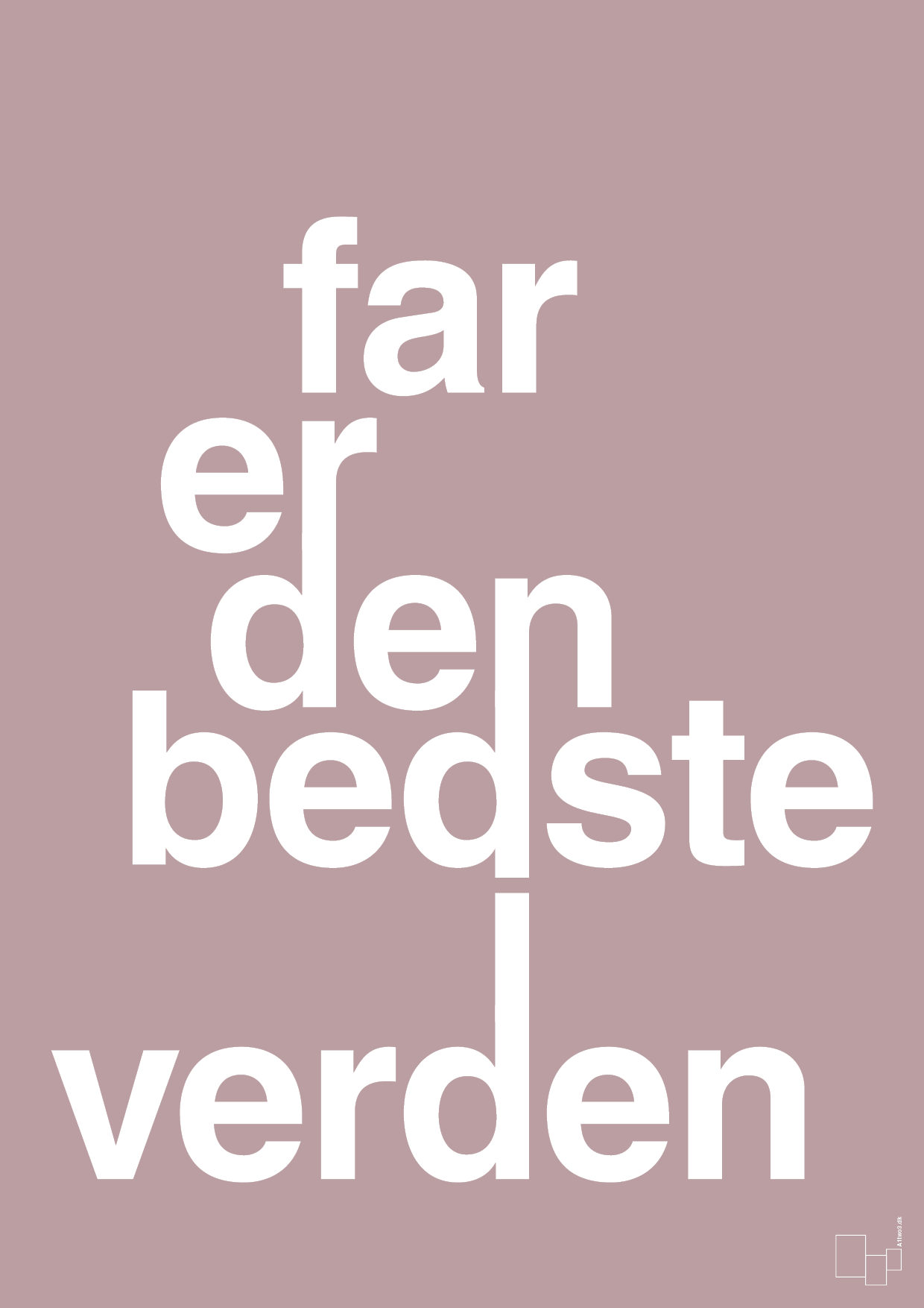 plakat: far er den bedste i verden - light rose-Familie-A1two3