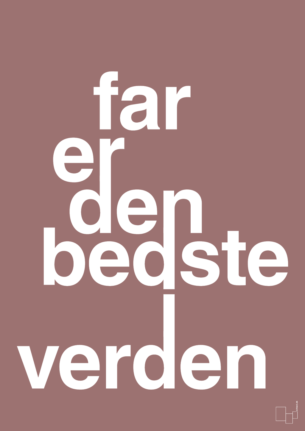 plakat: far er den bedste i verden - plum-Familie-A1two3