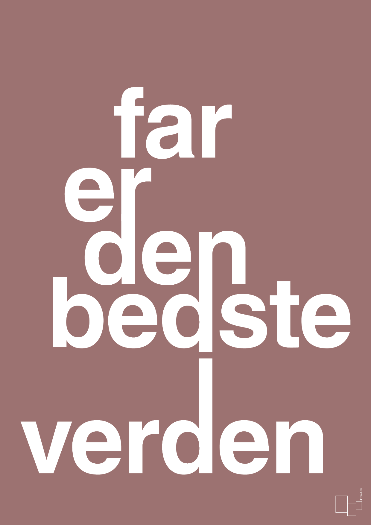 plakat: far er den bedste i verden - plum-Familie-A1two3