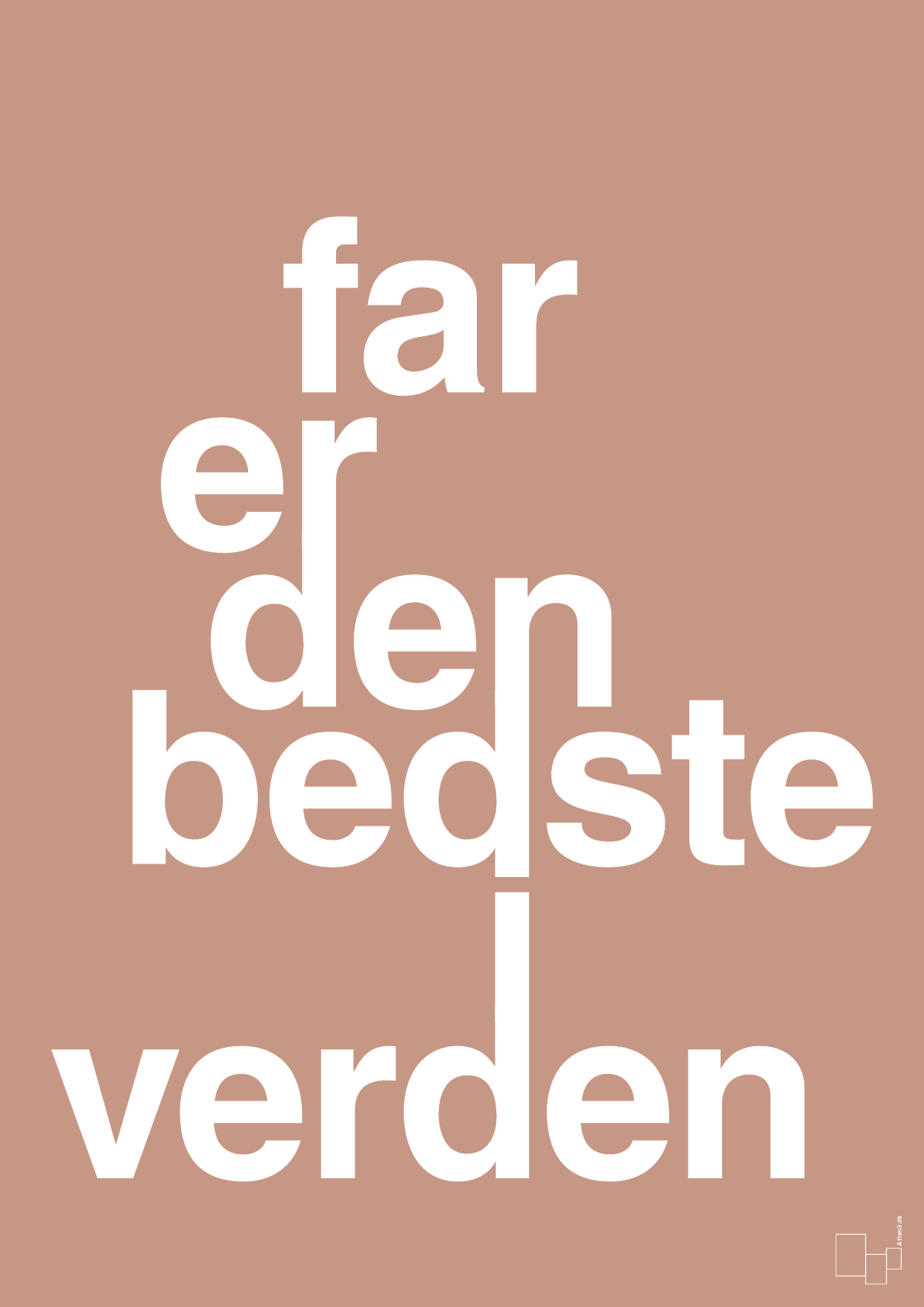 plakat: far er den bedste i verden - powder-Familie-A1two3