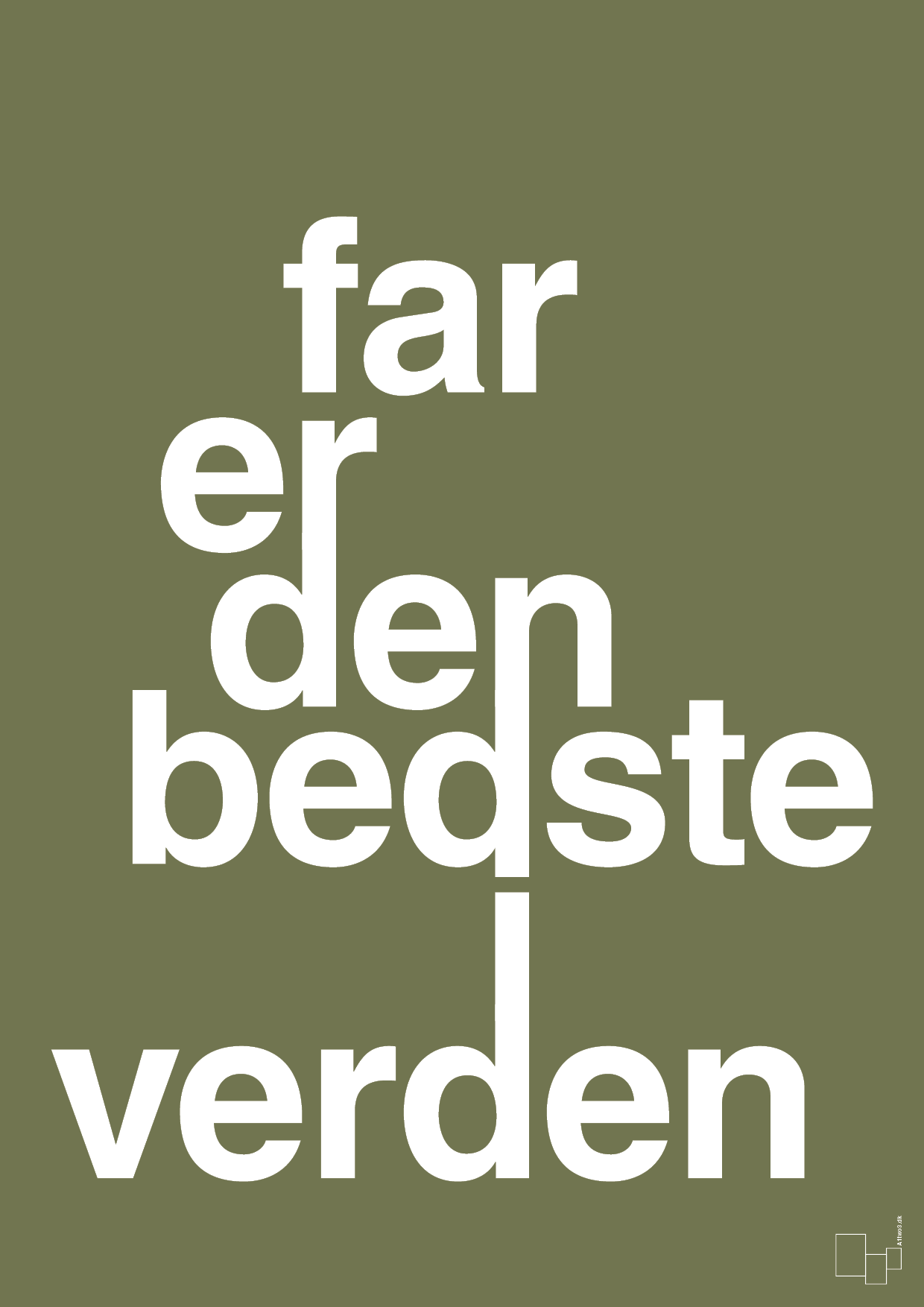 plakat: far er den bedste i verden - secret meadow-Familie-A1two3