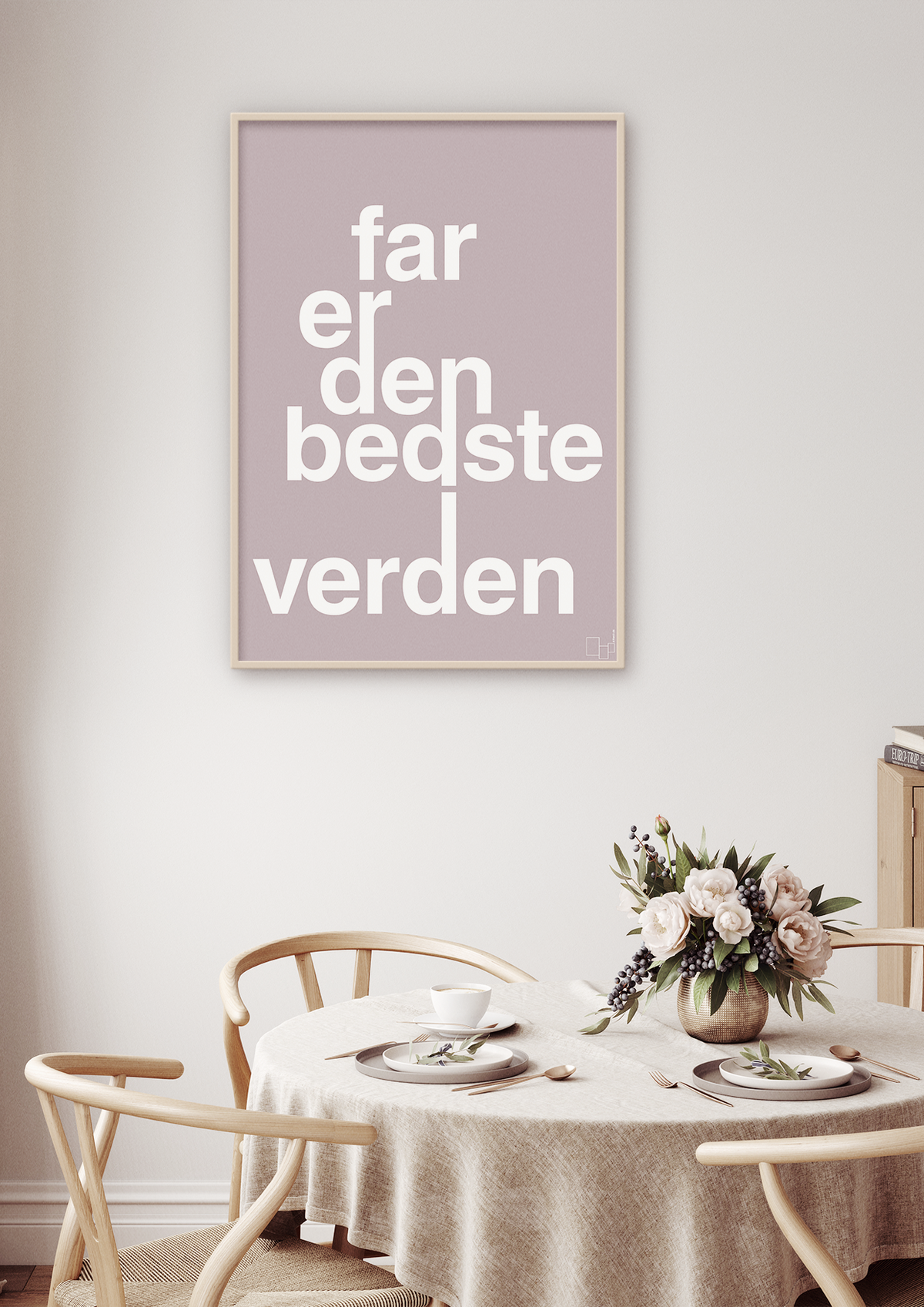 plakat: far er den bedste i verden - broken beige-Familie-A1two3