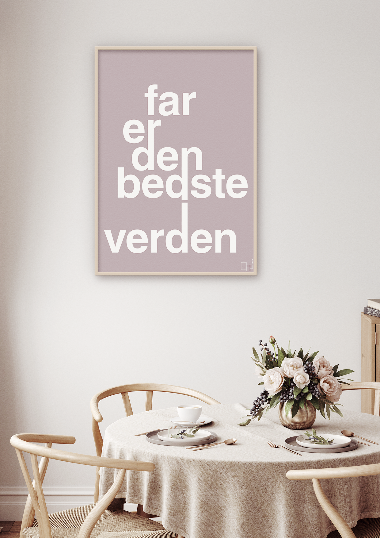 plakat: far er den bedste i verden - light rose-Familie-A1two3