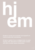 plakat: hjem - broken beige-Retro-A1two3