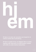 plakat: hjem - dusty lilac-Retro-A1two3