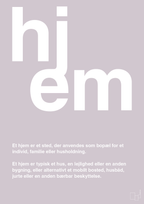 plakat: hjem - dusty lilac-Retro-A1two3
