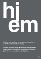 plakat: hjem - graphic charcoal-Retro-A1two3