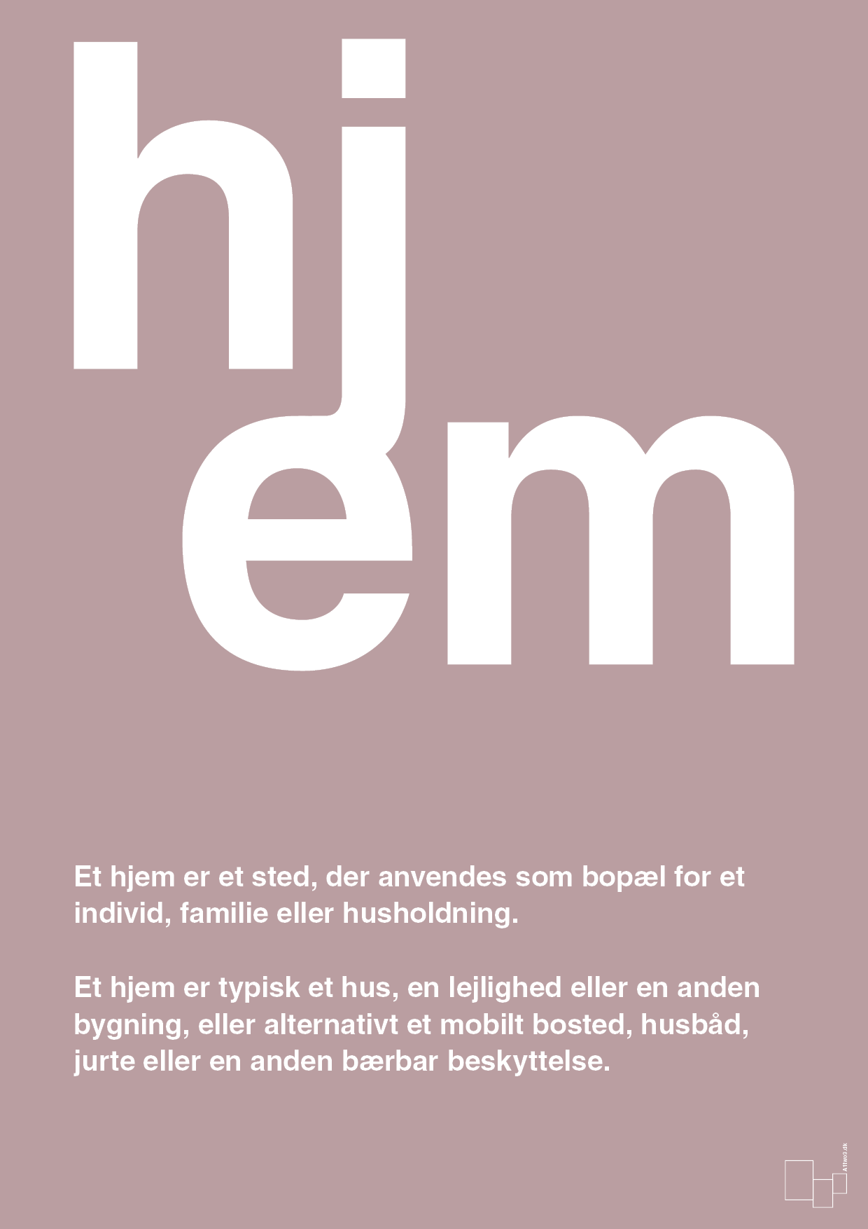 plakat: hjem - light rose-Retro-A1two3