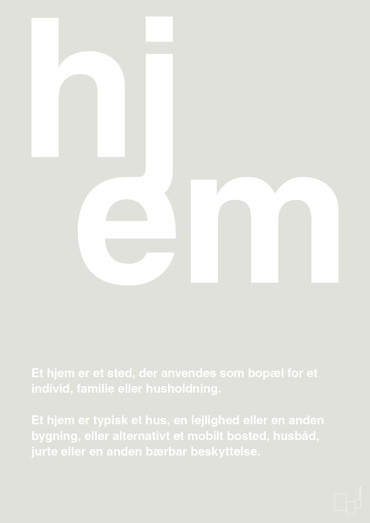 plakat: hjem - painters white-Retro-A1two3
