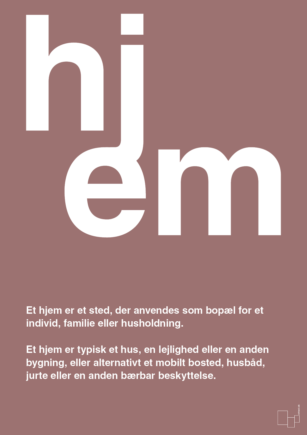 plakat: hjem - plum-Retro-A1two3