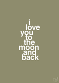 plakat: i love you to the moon and back - misty forrest-Kærlighed-A1two3
