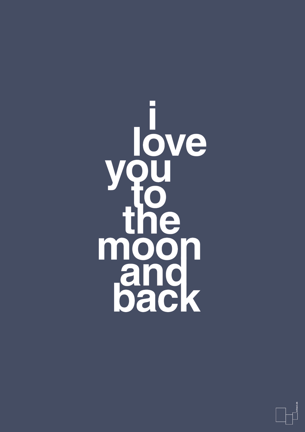 I love you to the moon and back - petrol-Kærlighed-A1two3