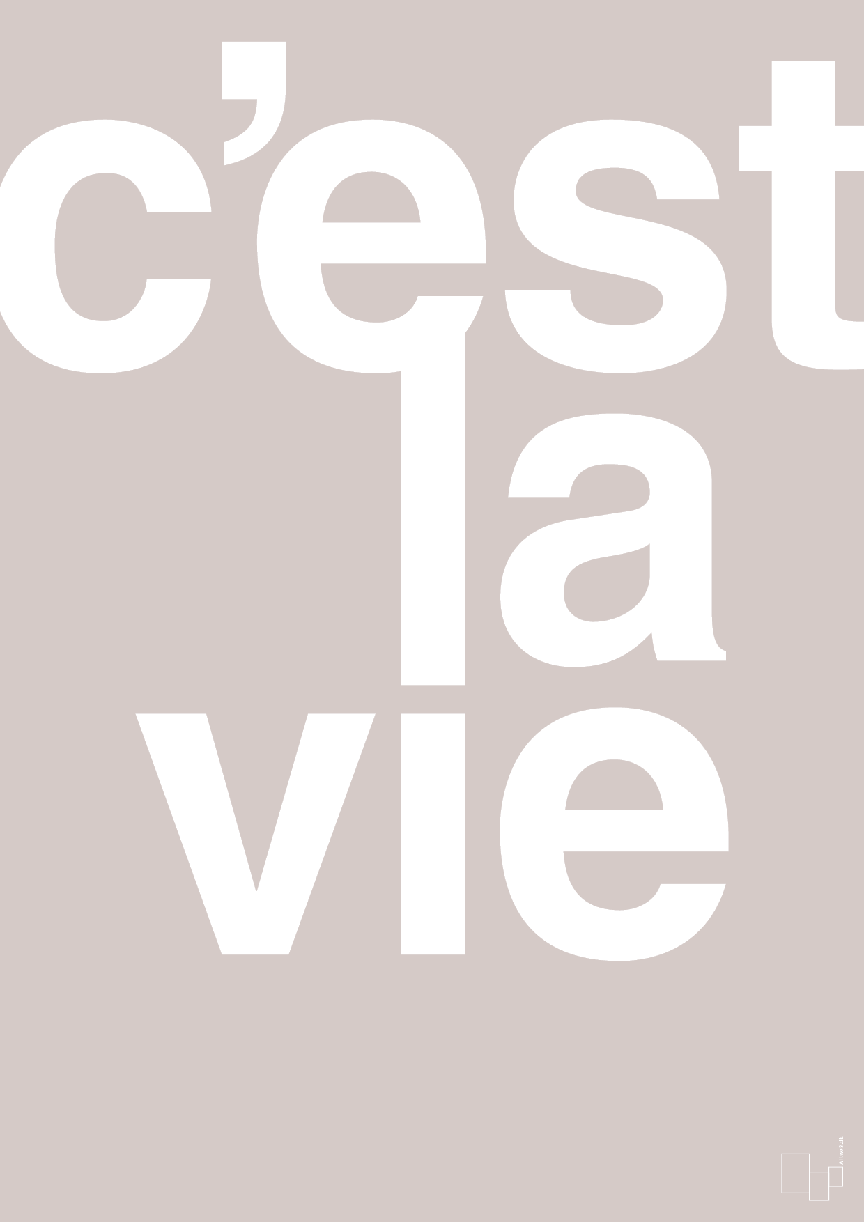 plakat: cest la vie - broken beige-Livet-A1two3