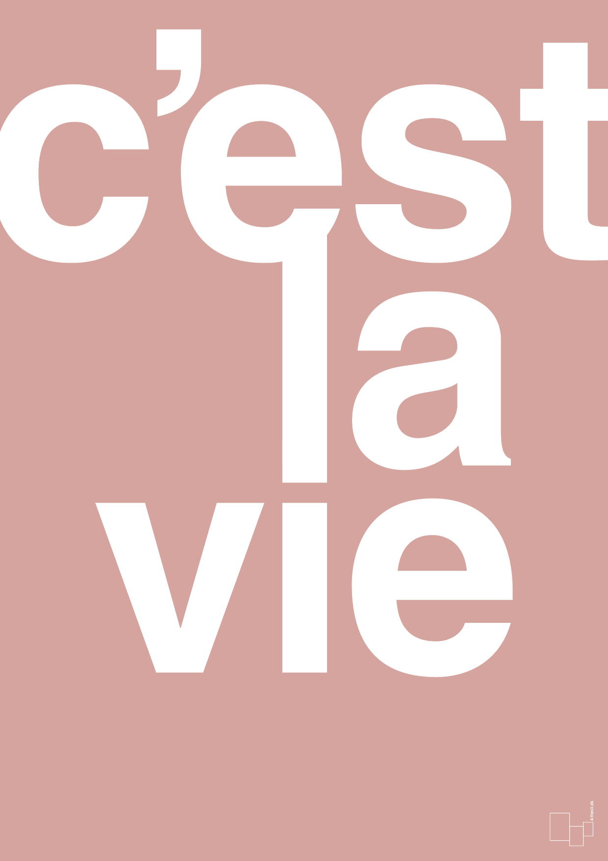 plakat: cest la vie - bubble shell-Livet-A1two3