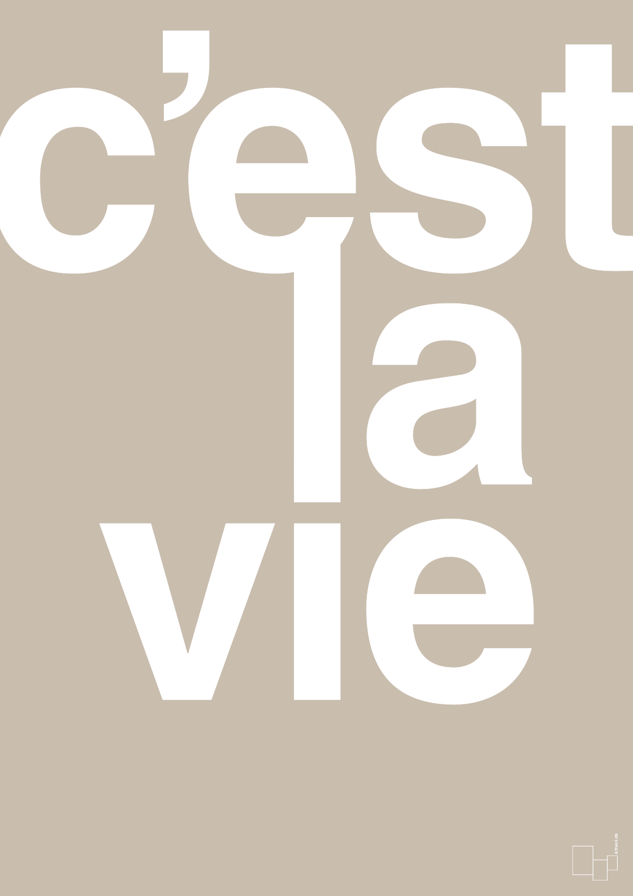 plakat: cest la vie - creamy mushroom-Livet-A1two3
