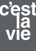plakat: cest la vie - graphic charcoal-Livet-A1two3