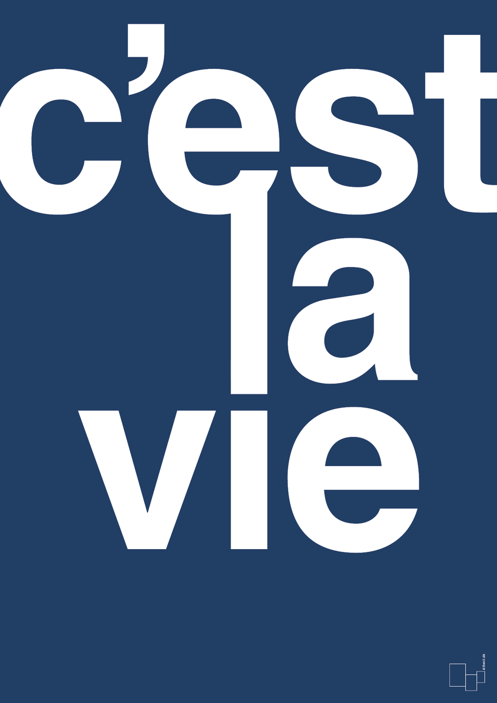 plakat: cest la vie - lapis blue-Livet-A1two3