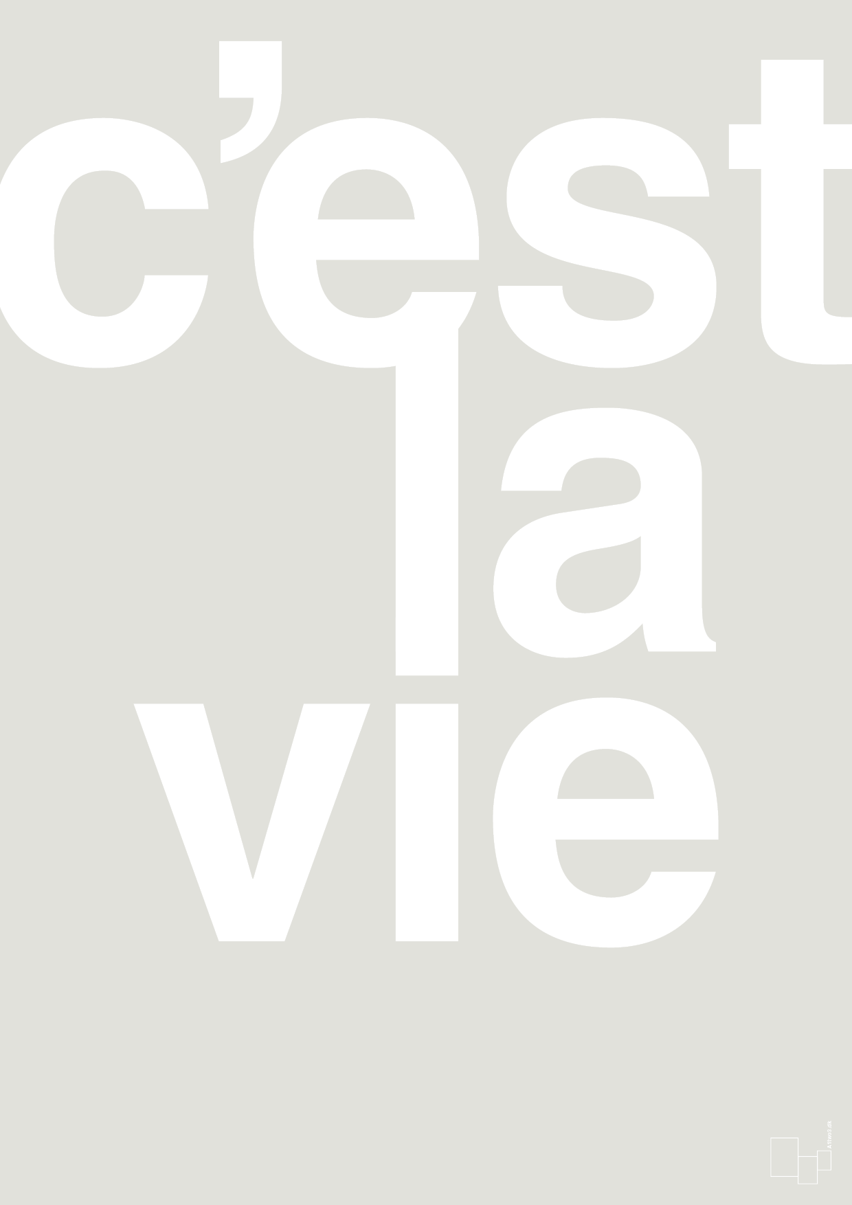 plakat: cest la vie - painters white-Livet-A1two3
