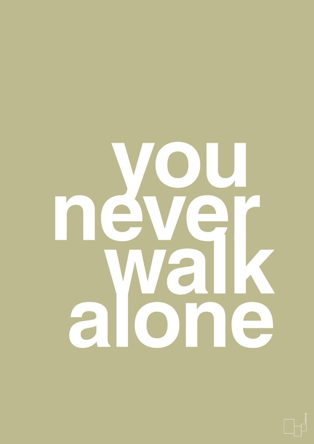 plakat: you never walk alone - back to nature-Livet-A1two3