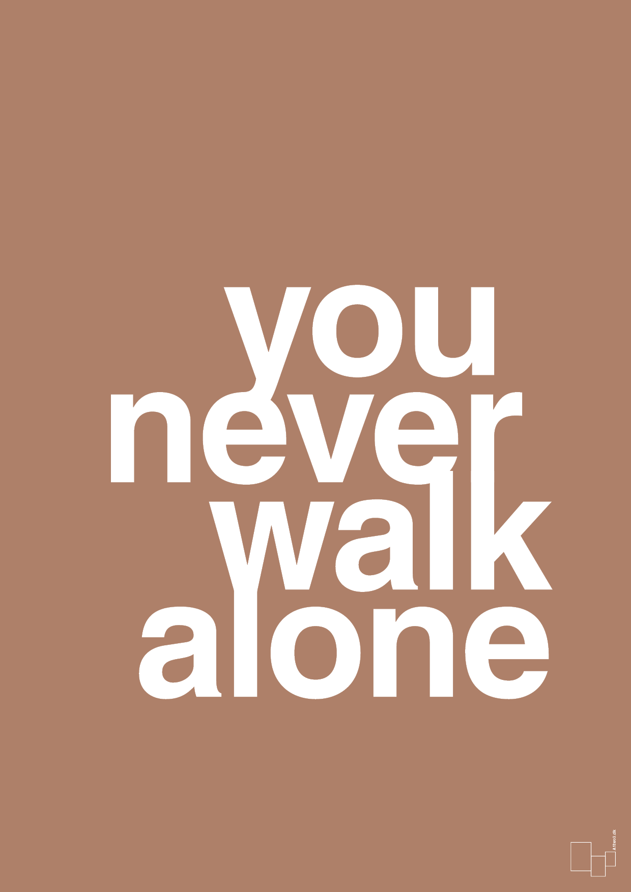 plakat: you never walk alone - cider spice-Livet-A1two3