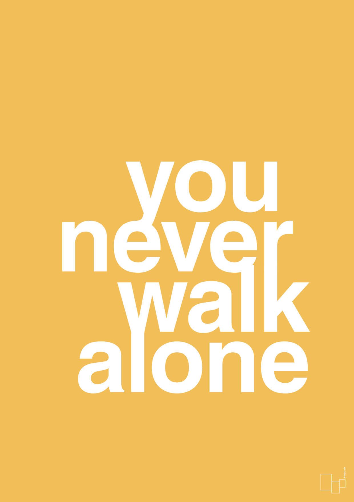 plakat: you never walk alone - honeycomb-Livet-A1two3