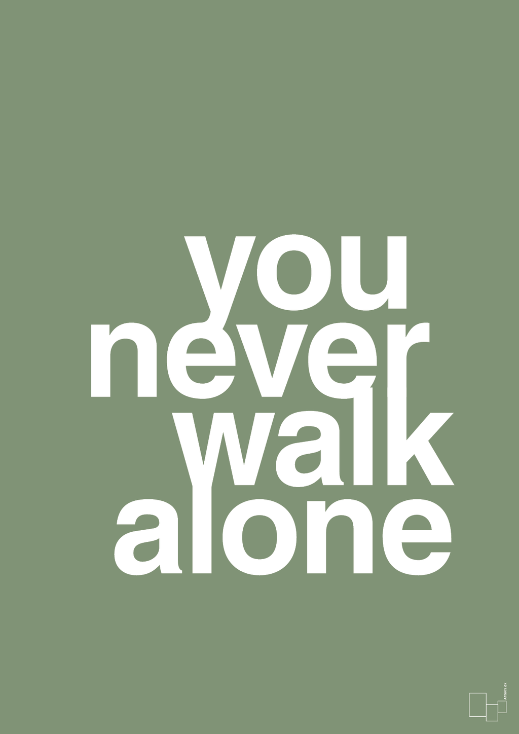 plakat: you never walk alone - jade-Livet-A1two3