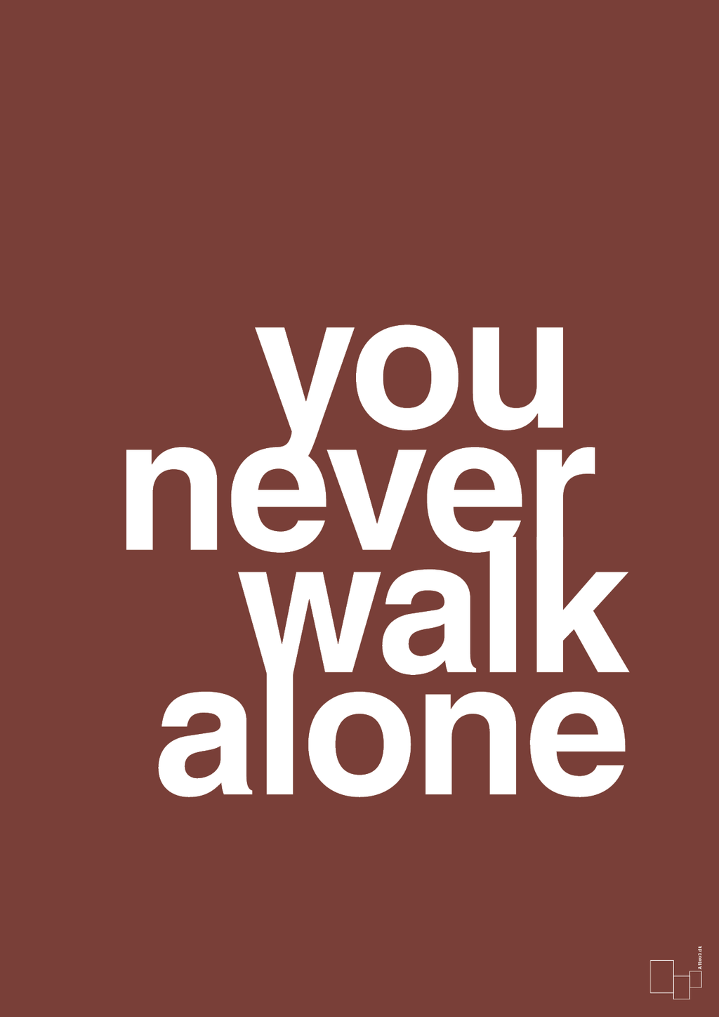 plakat: you never walk alone - red pepper-Livet-A1two3