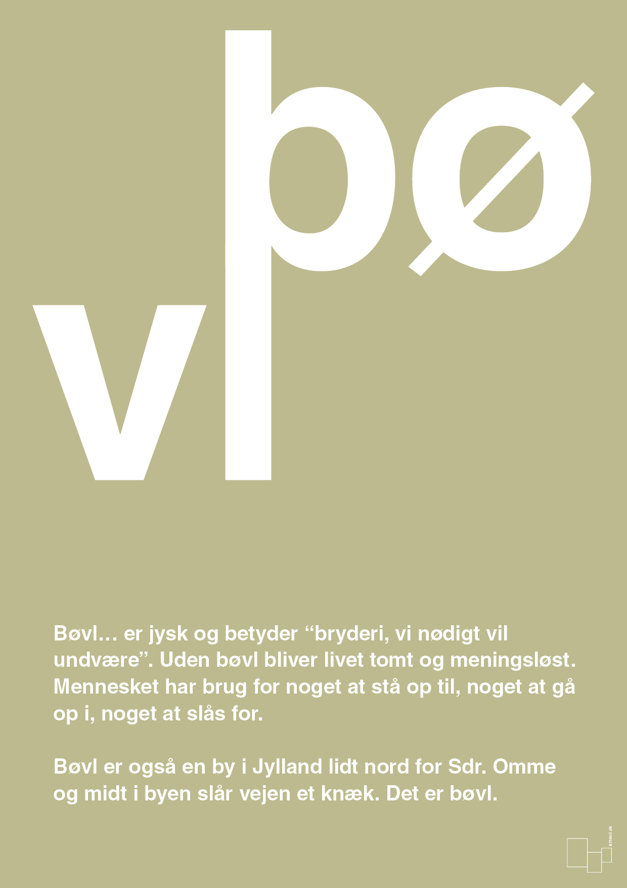 plakat: bøvl - back to nature-Retro-A1two3