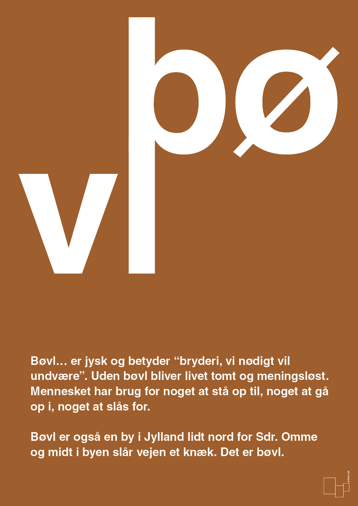 plakat: bøvl - cognac-Retro-A1two3