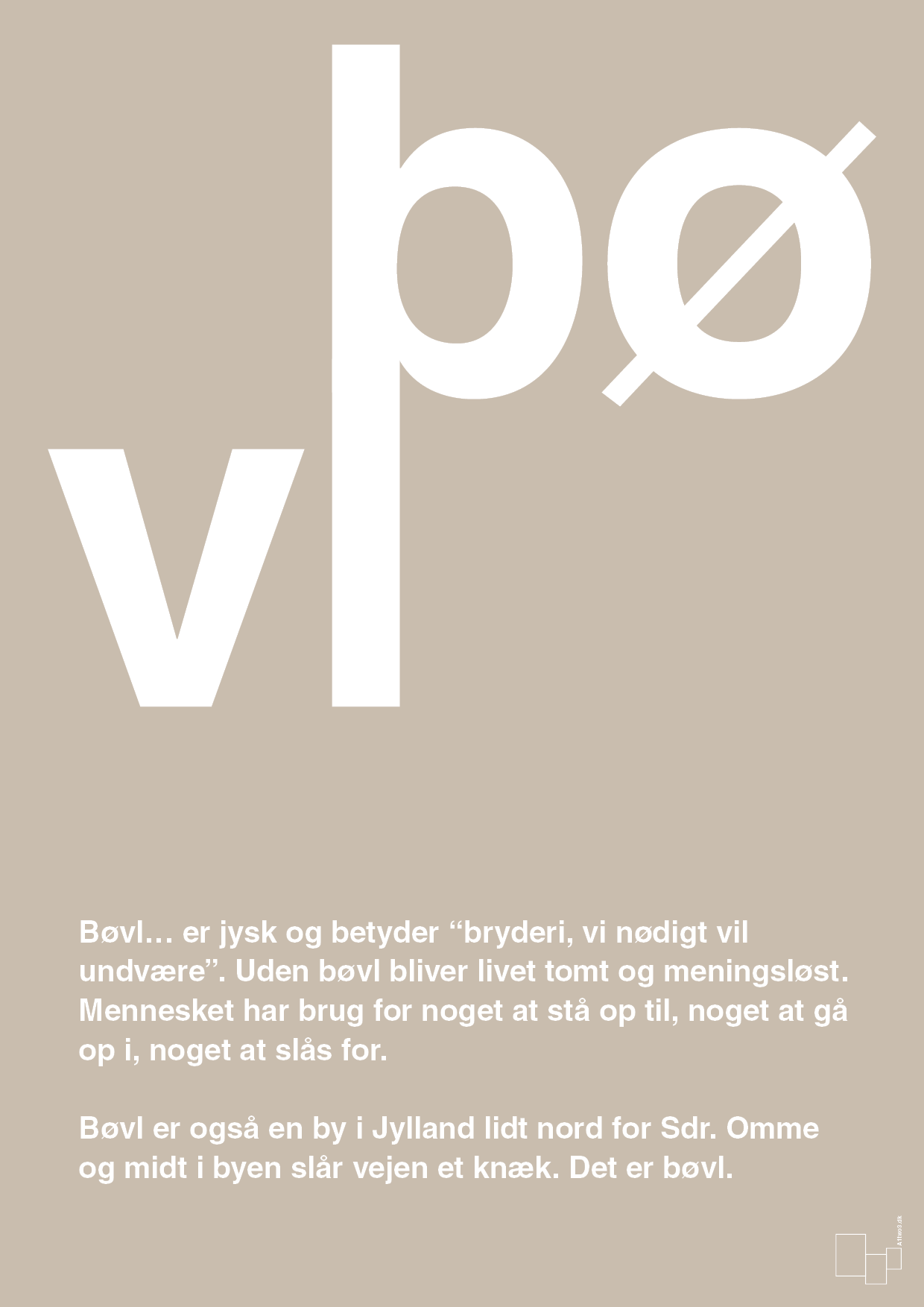 plakat: bøvl - creamy mushroom-Retro-A1two3