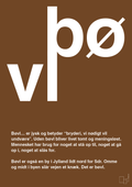 plakat: bøvl - dark brown-Retro-A1two3