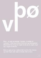 plakat: bøvl - dusty lilac-Retro-A1two3