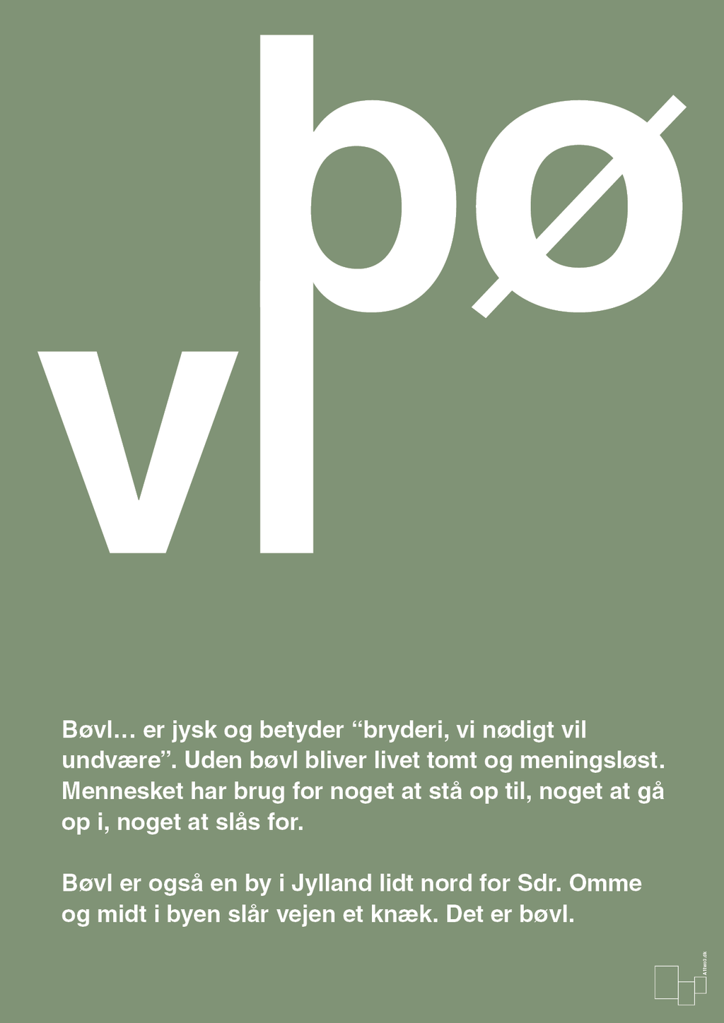 plakat: bøvl - jade-Retro-A1two3