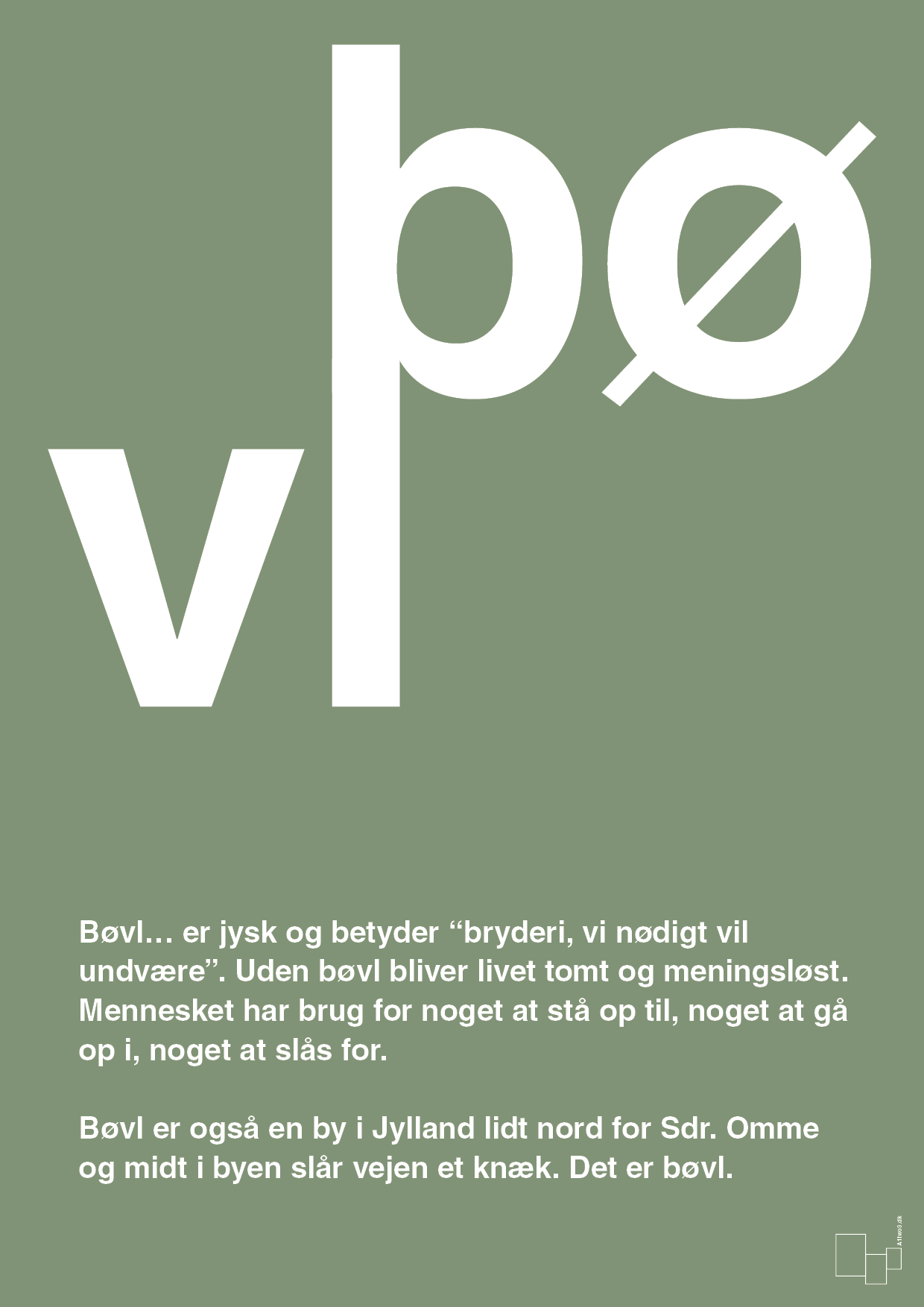 plakat: bøvl - jade-Retro-A1two3